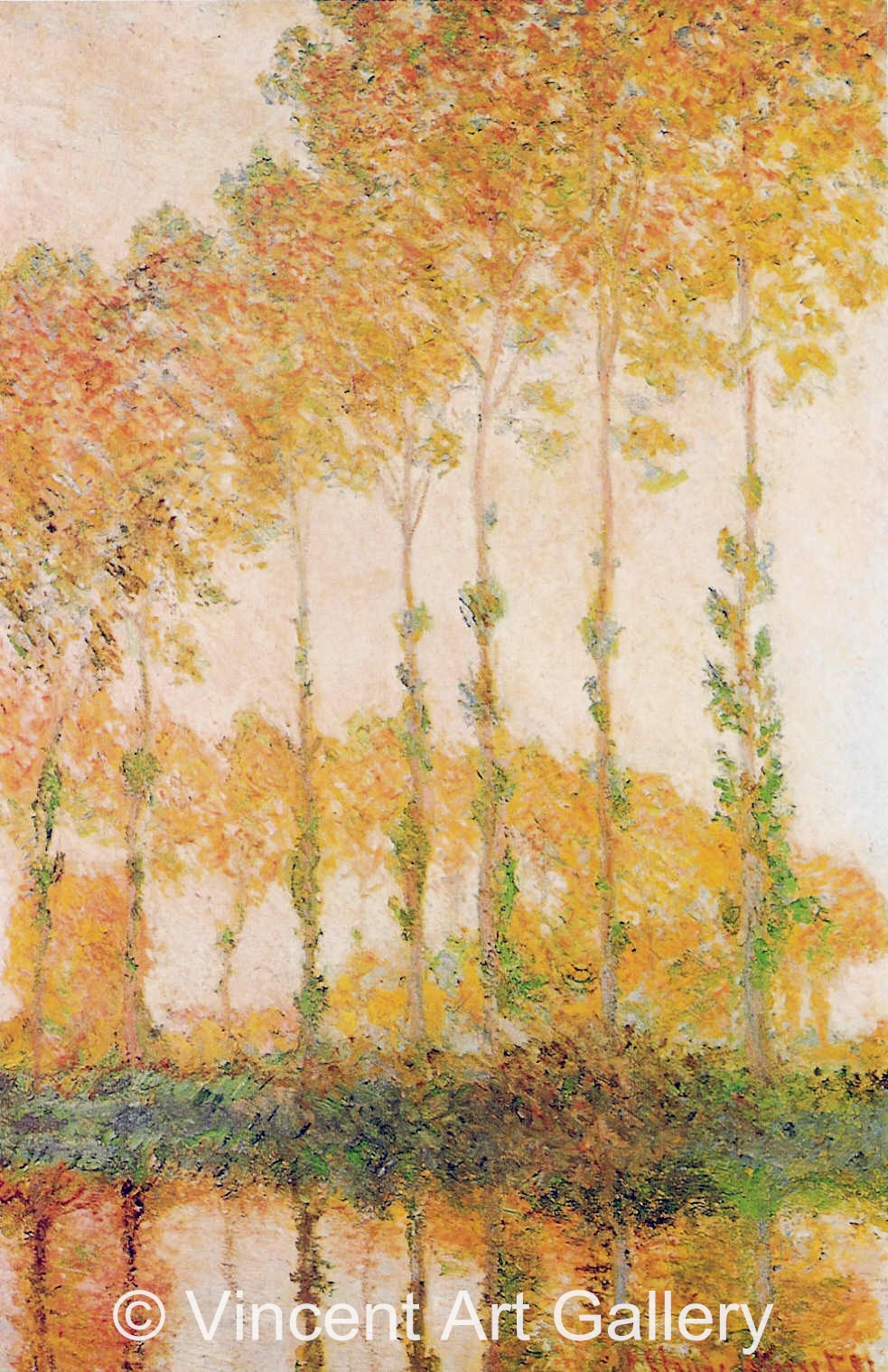 A2792, MONET, Poplars on the Banks of the River Epte in the Autumn